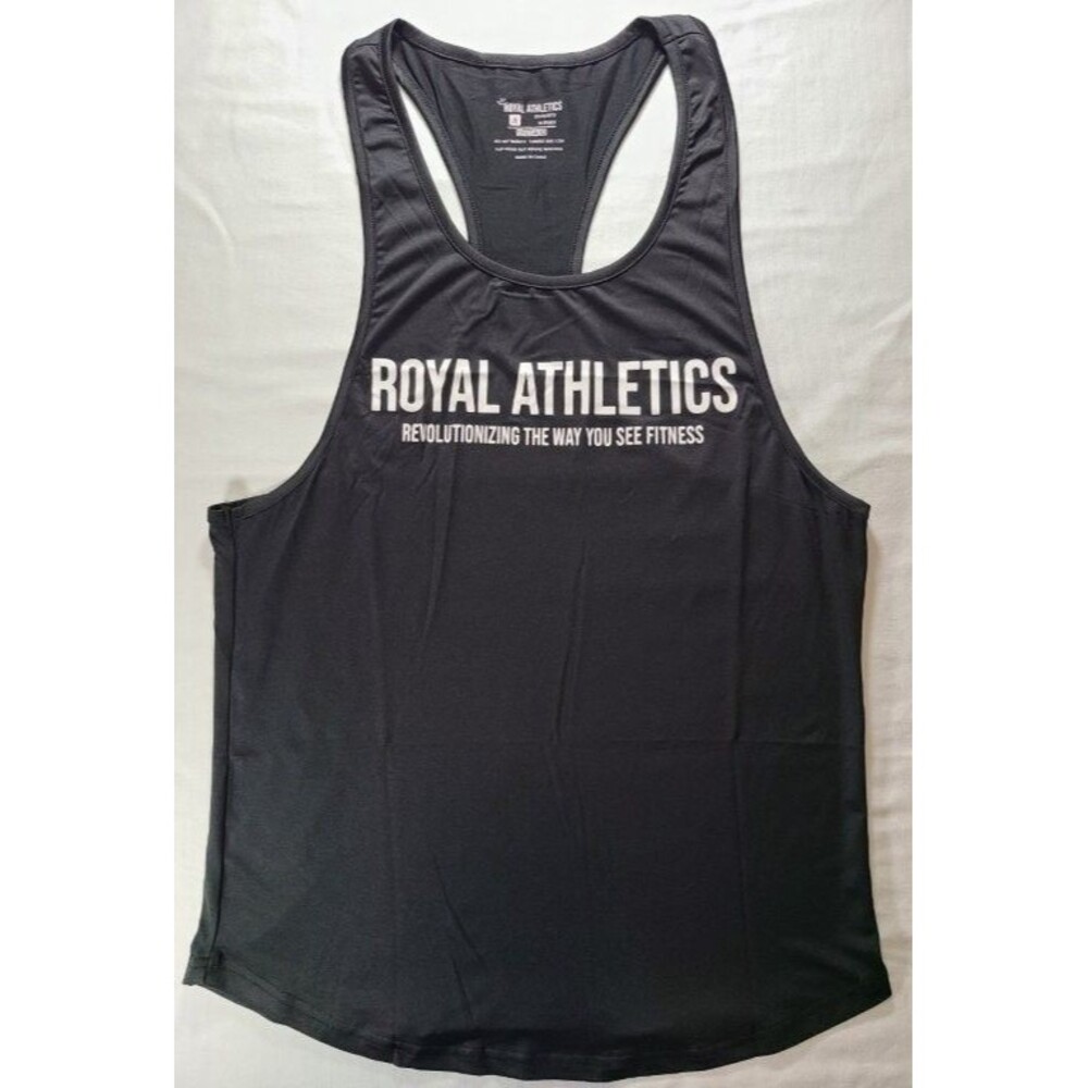 Royal Athletics Black Racerback Tank Small Dri Fit Workout Gym Top NWOT